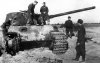 Tankers of the 53rd Guards Tank Brigade investigating the King Tiger they've knocked out