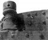Пробоины в броне немецкого среднего танка Pz Kpfw 38(t) в результате обстрела из пушки ВЯ-23