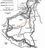 Направление ударов противника в р-не оз. Балатон 6 марта 1945 г.
