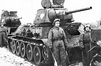 Пара Т-34 2-го танкового полка 1-й Польской танковой бригады. 1943