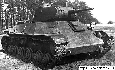 T-50 tank designed by Voroshilovsky Factory. 1942