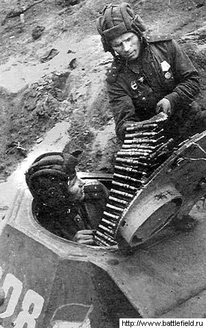 Loading the 20 mm ammunition. Leningradsky Front. 1943