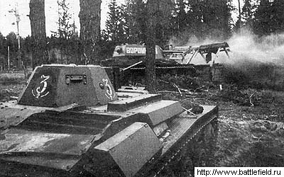 T-60 with the uparmored turret. The 3rd Guards Tank Brigade, Kalinin Front. 1942.