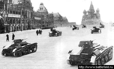 T-60 on Military parade in Moscow. November 7, 1942.