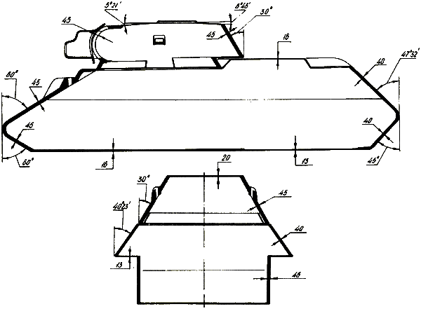 Схема бронирования танка А-34