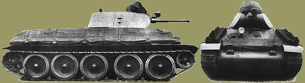 Второй опытный образец танка А-32 с 45-мм пушкой, догруженный до 24 тонн.